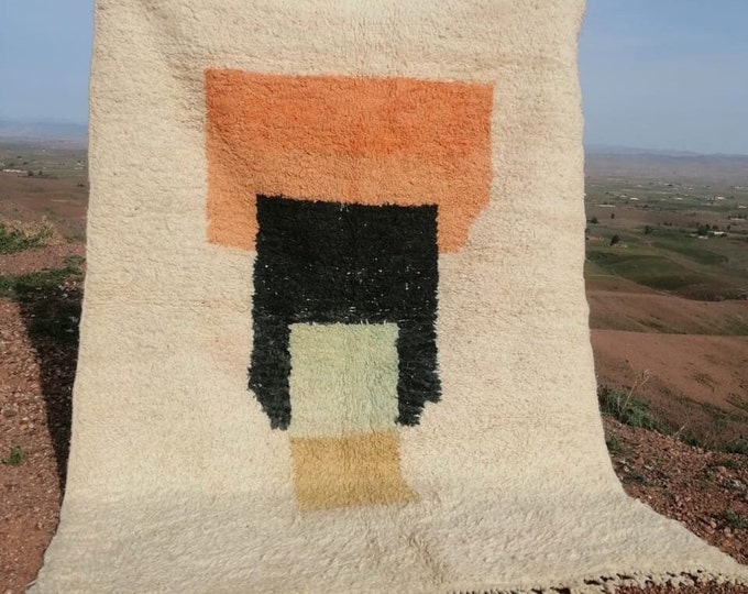 Colorful Moroccan Rug, Custom Fabulous Boujad Rug, Azilal rug, Abstract Multicolored Carpet, Handmade Moroccan Rug, Bohemian rug