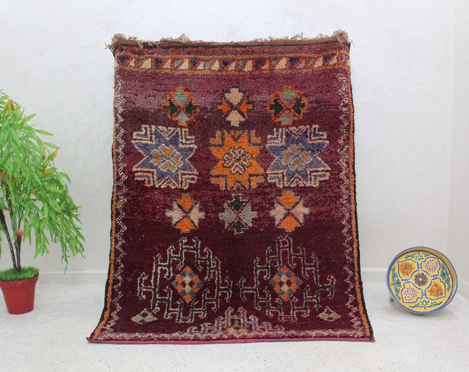 Gorgeous Boujaad Rug 6.4 ft x 4.6 ft, Moroccan Handmade Carpet, Berber Rug, Abstract Rug, boujad rug, Authentic Rug