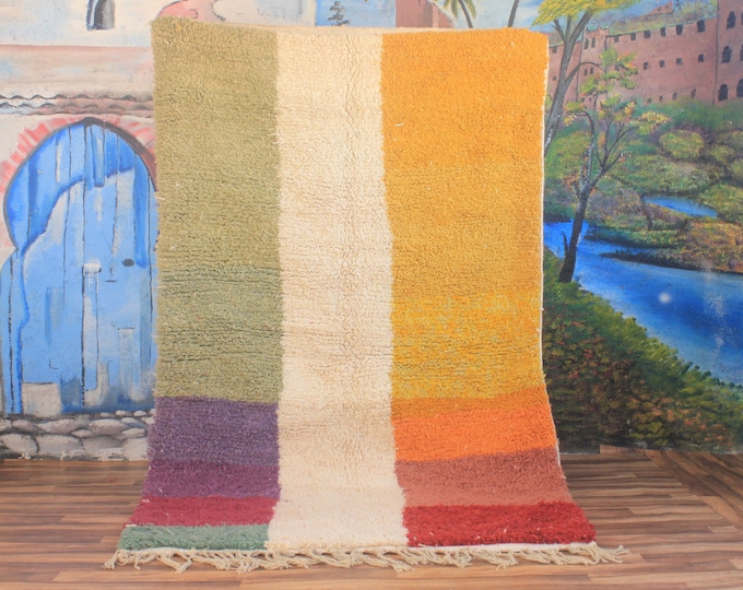 Authentic Moroccan Rug, Custom Fabulous Boujad Rug, Azilal rug, Abstract Multicolored Carpet, Handmade Moroccan Rug, Bohemian Rug