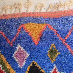 colorful moroccan rug, custom fabulous boujad rug, azilal rug, abstract multicolored carpet, handmade moroccan rug, bohemian rug image 6