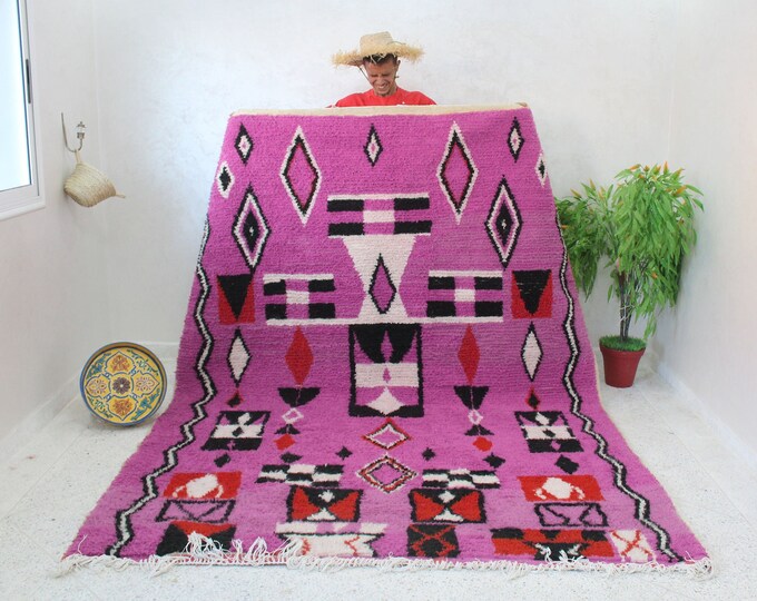 Moroccan area rug, Berber carpet, colorful rug, Custom size Moroccan rug for living room, Boujaad style, Azilal rug
