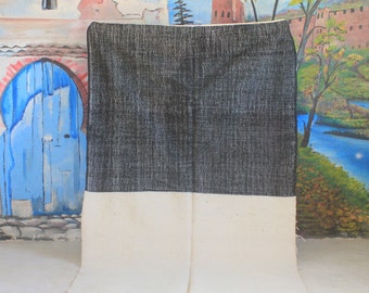 Authentic Moroccan Rug, Custom Fabulous Boujad Rug, Azilal rug, White & black Carpet, Handmade Moroccan Kilim Rug, Bohemian Rug