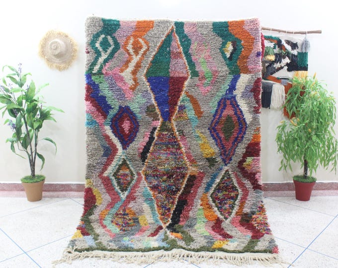 Large Moroccan Rug, Boujaad Colorful Rug, multi-colored Rug, Boujaad rug, Style Moroccan Rug