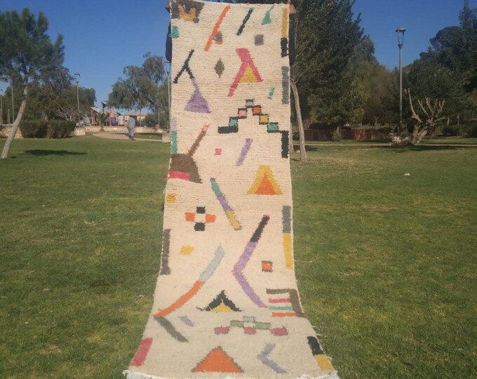 Custom Fabulous Azilal Rug, Authentic Moroccan Rug, Azilal rug, Abstract Multicolored Carpet, Handmade Moroccan Rug, Bohemian rug