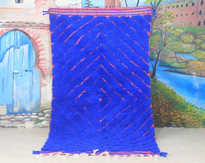 moroccan rug, custom fabulous boujad rug, authentic, azilal rug, abstract multicolored carpet