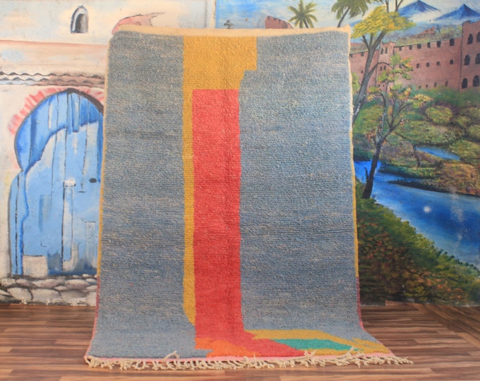 Authentic Moroccan Rug, Custom Fabulous Boujad Rug, Azilal rug, Abstract Multicolored Carpet, Handmade Moroccan Rug, Bohemian Rug