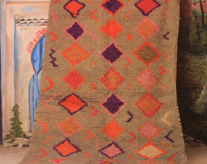 Custom Fabulous Boujad Rug, Authentic Moroccan Rug, Abstract Multicolored Carpet, Handmade Moroccan Rug, Bohemian rug