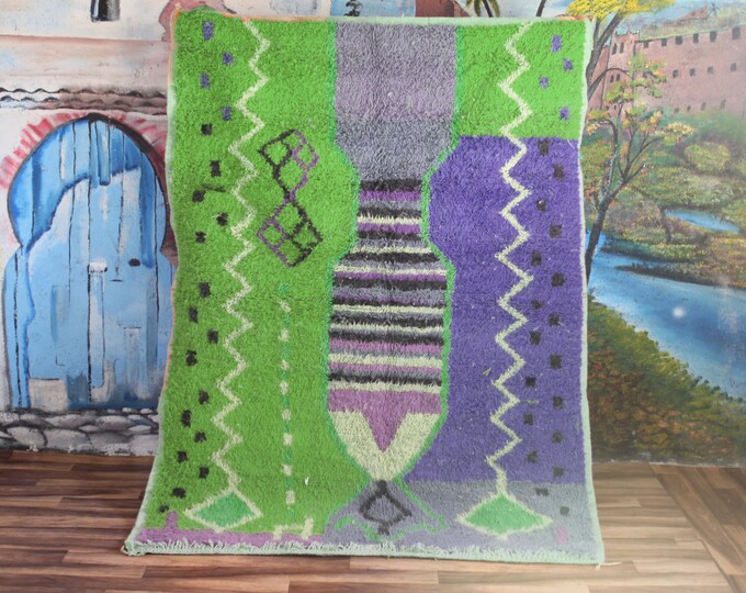 colorful moroccan rug, custom fabulous boujad rug, azilal rug, abstract multicolored carpet, handmade moroccan rug, bohemian rug