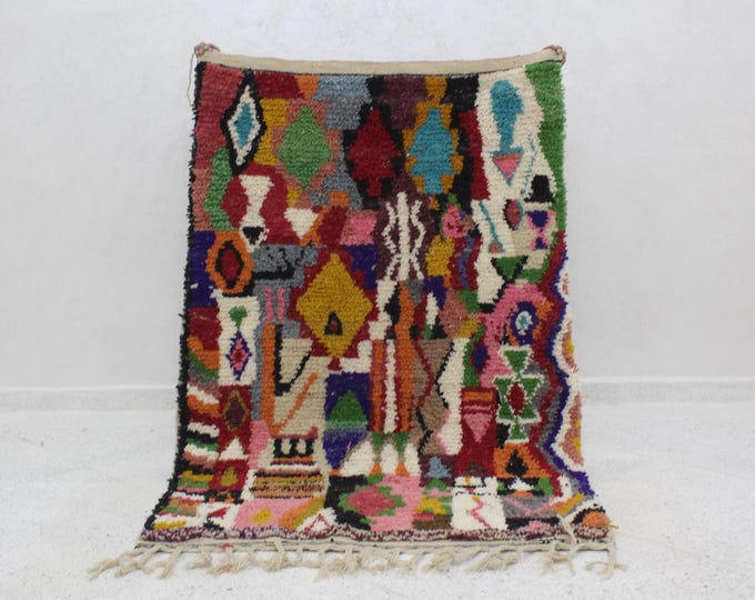 colorful moroccan rug, custom fabulous boujad rug, azilal rug, abstract multicolored carpet, handmade moroccan rug, bohemian rug