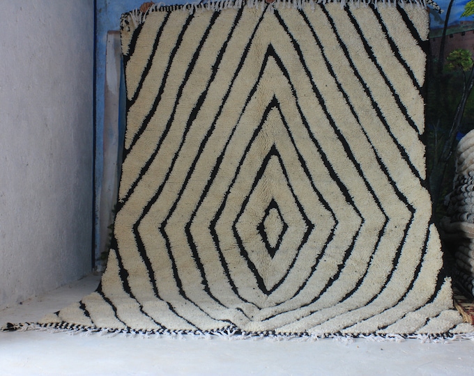 moroccan rug custom beni ouarain - authentic beni ourain rug, moroccan beni rug, natural wool area rug, handmade furniture