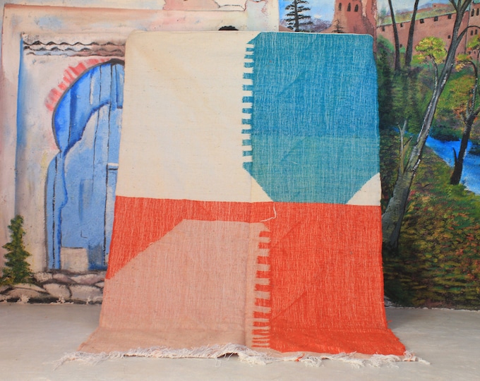 morocco rug, Kilim Rug, Authentic Moroccan Rug, Custom Fabulous Boujad Rug, Azilal rug, Abstract Multicolored Carpet, Bohemian Rug