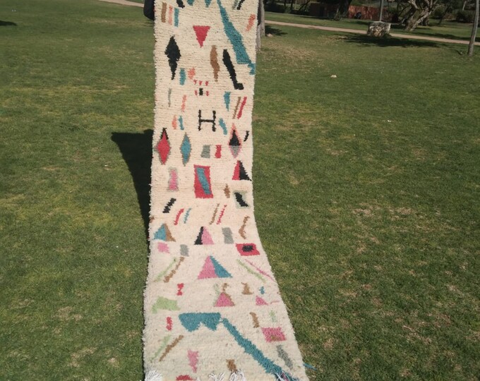 custom fabulous boujad rug, authentic moroccan rug, azilal rug, abstract multicolored carpet, handmade furniture, bohemian rug