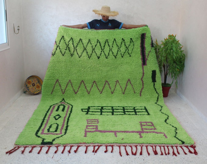 Authentic Moroccan Rug, Custom Fabulous Boujad Rug, Azilal rug, Abstract Multicolored Carpet, Handmade Moroccan Rug, Bohemian Rug