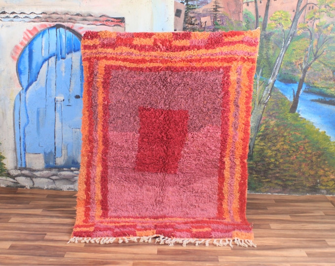 Colorful Moroccan Rug, Custom Fabulous Boujad Rug, Abstract Multicolored Carpet, Handmade Moroccan Rug, Bohemian rug