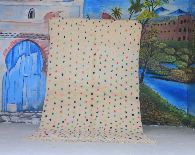 custom fabulous boujad rug, authentic moroccan rug, azilal rug, abstract multicolored carpet, handmade furniture, bohemian rug