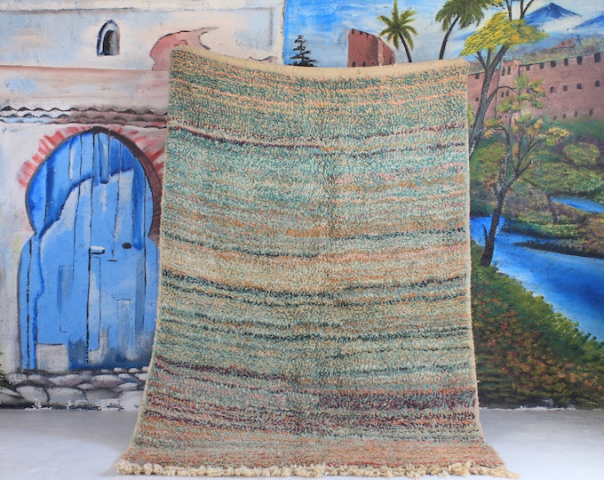 Custom Fabulous Boujad Rug, Authentic Moroccan Rug, Azilal rug, Abstract Multicolored Carpet, Handmade Moroccan Rug, Bohemian rug