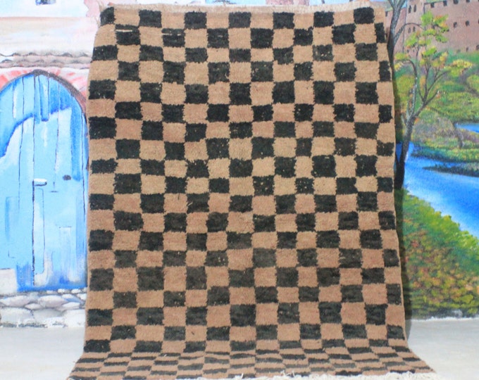 Moroccan Berber Checkered rug, Morocco checker rug, large Morrocan checkerboard rug
