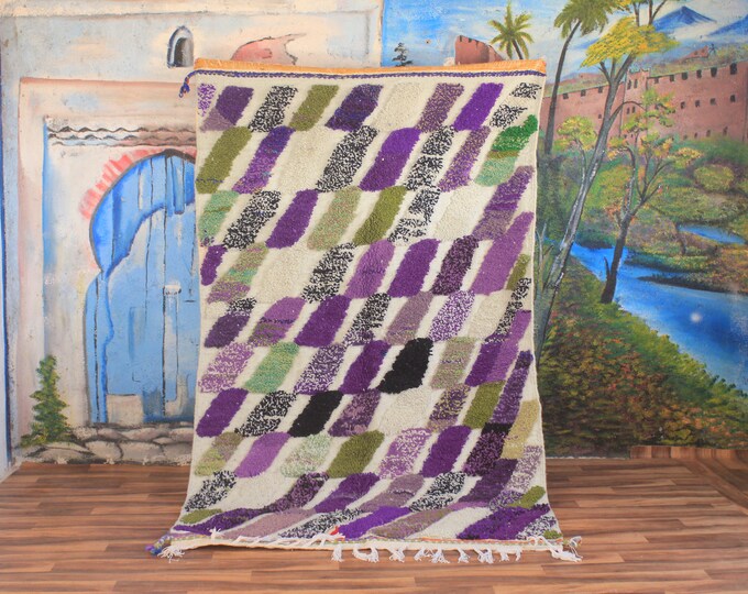 colorful moroccan rug, custom fabulous boujad rug, azilal rug, abstract multicolored carpet, handmade moroccan rug, bohemian rug