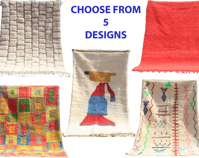 Authentic Moroccan Rugs, Custom Fabulous Boujad Rug, Azilal rug, Abstract Multicolored Carpet, Handmade Moroccan Rug, Bohemian Rug