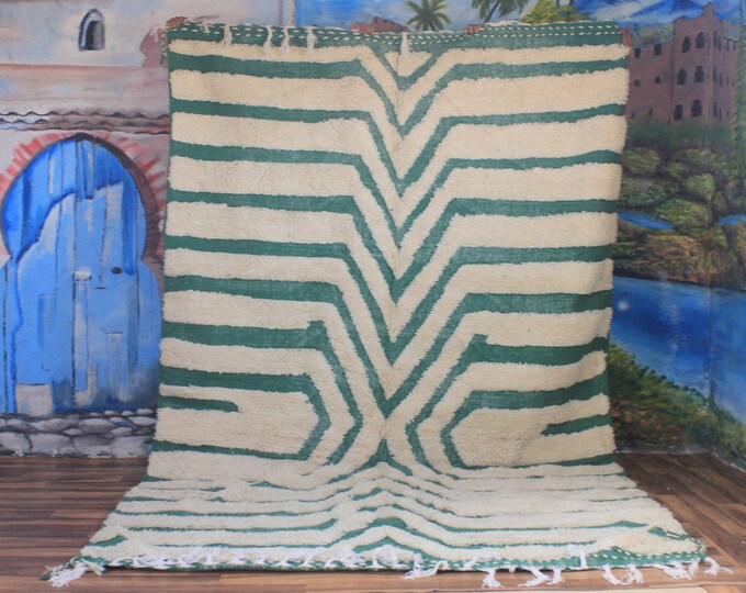 Moroccan Handmade rug ,Beni ourain style Morocco wool Berber Rug, modern rug, Hand woven rug, Azilal Berber style