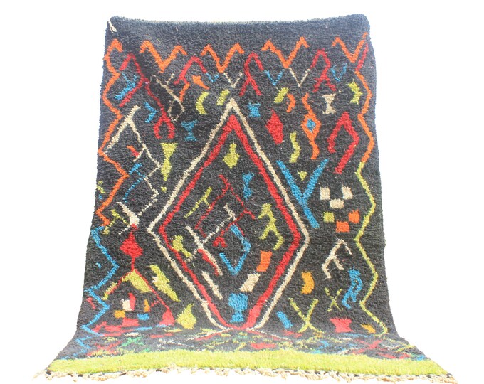 Authentic Moroccan Rug, Custom Fabulous Boujad Rug, Azilal rug, Abstract Multicolored Carpet, Handmade Moroccan Rug, Bohemian Rug
