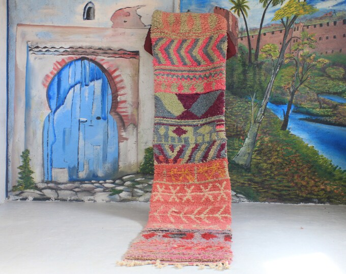 Custom Fabulous Boujad Rug, Authentic Moroccan Rug, Abstract Multicolored Carpet, Handmade Moroccan Rug, Bohemian rug