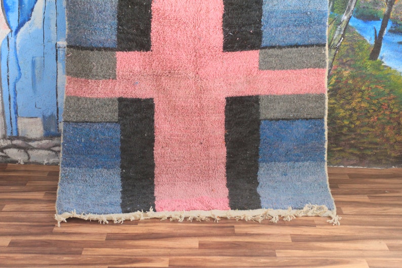 Colorful Moroccan Rug, Custom Fabulous Boujad Rug, Abstract Multicolored Carpet, Handmade Moroccan Rug, Bohemian rug image 3