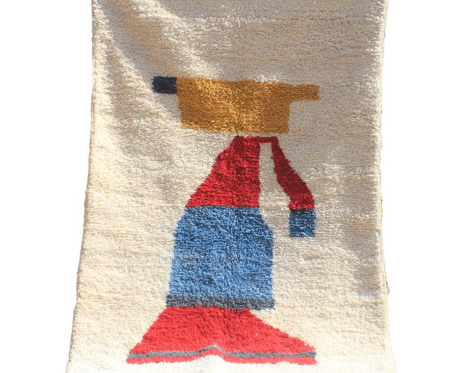 Authentic Moroccan Rug, Custom Fabulous Boujad Rug, Azilal rug, Abstract Multicolored Carpet, Handmade Moroccan Rug, Bohemian Rug