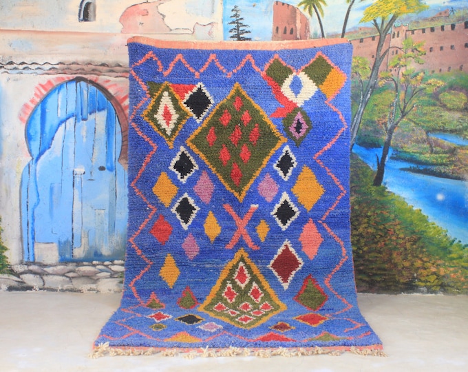 colorful moroccan rug, custom fabulous boujad rug, azilal rug, abstract multicolored carpet, handmade moroccan rug, bohemian rug