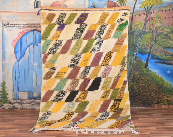 Boujaad Moroccan Rug, Custom Rugs For Living Room, Midcentury Modern Decor, Soft Area Rug, Handmade Home Decor, Morrocan Rug Bohemian
