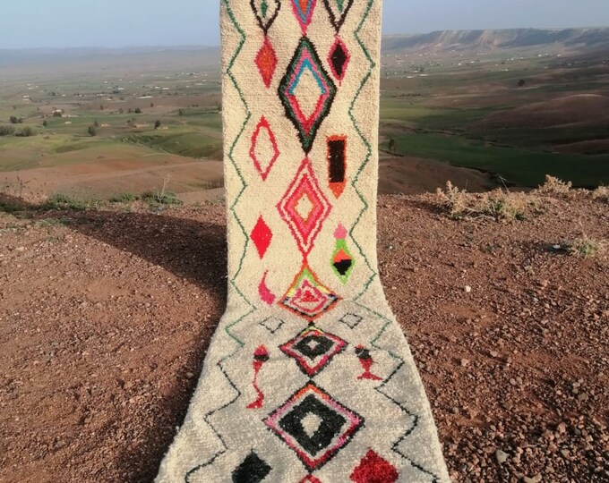 Moroccan Handmade Rug  Carpet Abstract Rug Handmade Wool Rug Berber Azilal Rug Handwoven Wool Rug