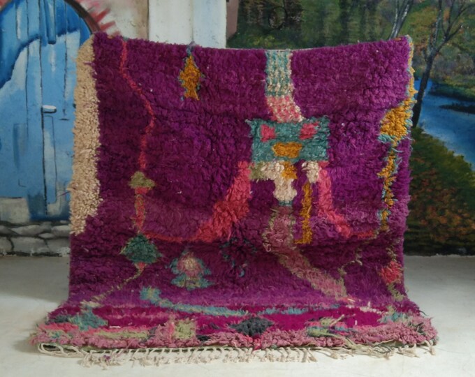 Custom Fabulous Boujad Rug, Authentic Moroccan Rug, Abstract Multicolored Carpet, Handmade Moroccan Rug, Bohemian rug