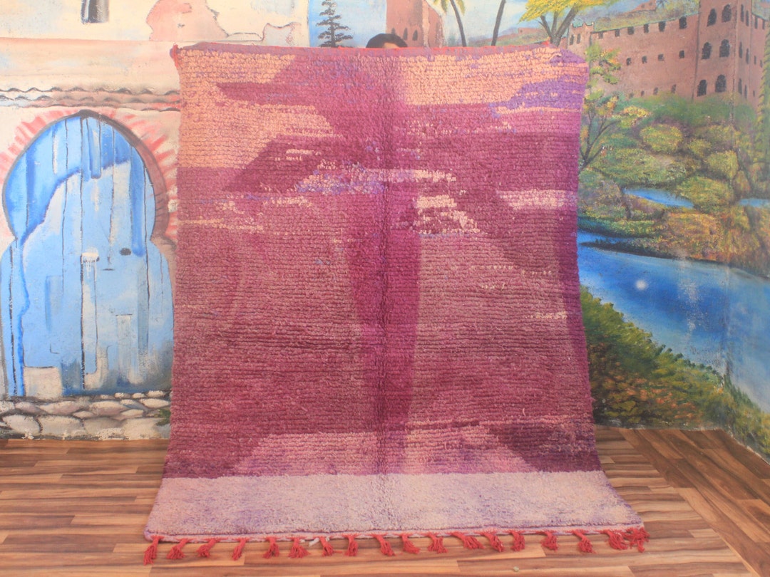 Moroccan Purple Rug, Azilal Rug, Handmade Moroccan Rug, Custom Rug