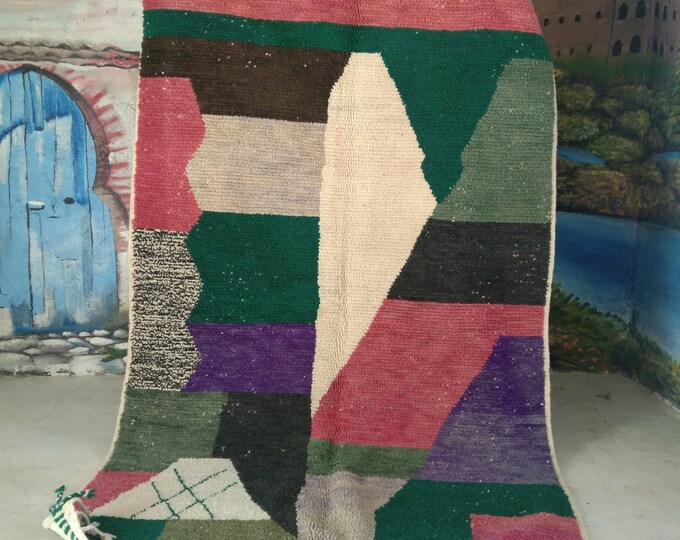 Custom Fabulous Boujad Rug, Authentic Moroccan Rug, Abstract Multicolored Carpet, Handmade Moroccan Rug, Bohemian rug