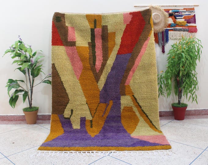 Moroccan rug, Azilal rug, Handmade Moroccan rug, Custom rug, berber rug, Boujaad rug, Area rug, Morocco rug, Wool rug