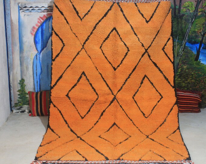 moroccan rug custom beni ouarain - authentic beni ourain rug, moroccan beni rug, natural wool area rug, handmade furniture