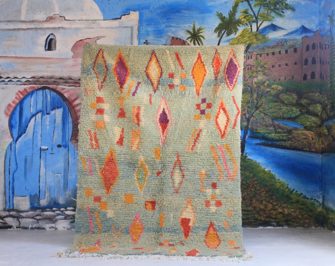 Custom Fabulous Azilal Rug, Authentic Moroccan Rug, Azilal rug, Abstract Multicolored Carpet, Handmade Moroccan Rug, Bohemian rug