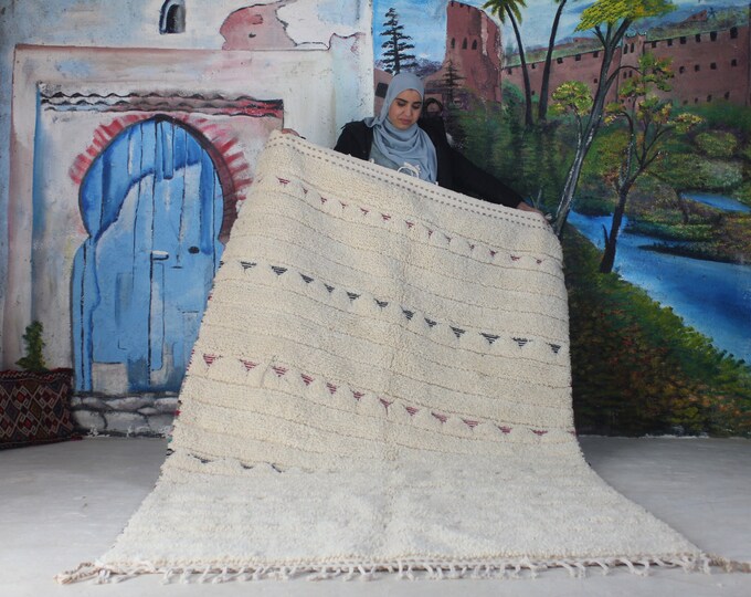 moroccan rug custom beni ouarain - authentic beni ourain rug, moroccan beni rug, natural wool area rug, handmade furniture
