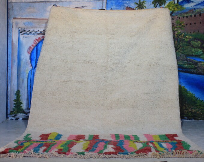 custom fabulous boujad rug, authentic moroccan rug, azilal rug, abstract multicolored carpet, handmade furniture, bohemian rug