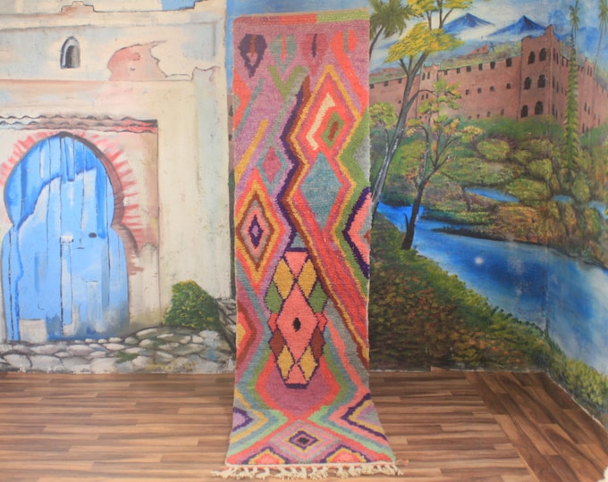 custom runner moroccan Hand knotted Runner rug, wool rug shaggy rug, Authentic Moroccan Rug, Moroccan fluffy Rug