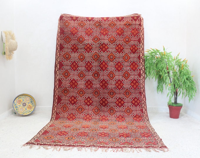 Authentic Moroccan Rug, Vintage Beni Ourain Rug,  5x9 FT, Vintage Moroccan