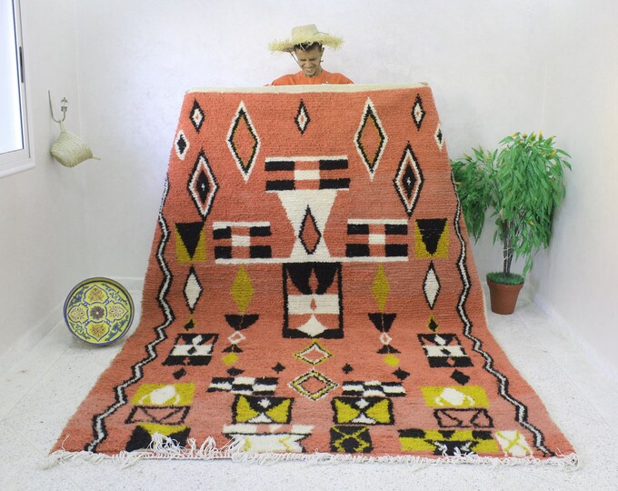 Moroccan area rug, Berber carpet, colorful rug, Custom size Moroccan rug for living room, Boujaad style, Azilal rug