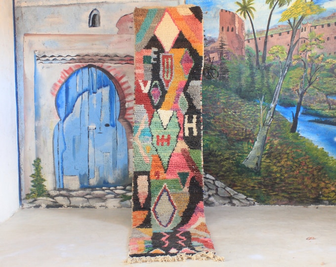 custom runner moroccan Hand knotted Runner rug, wool rug shaggy rug, Authentic Moroccan Rug, Moroccan fluffy Rug