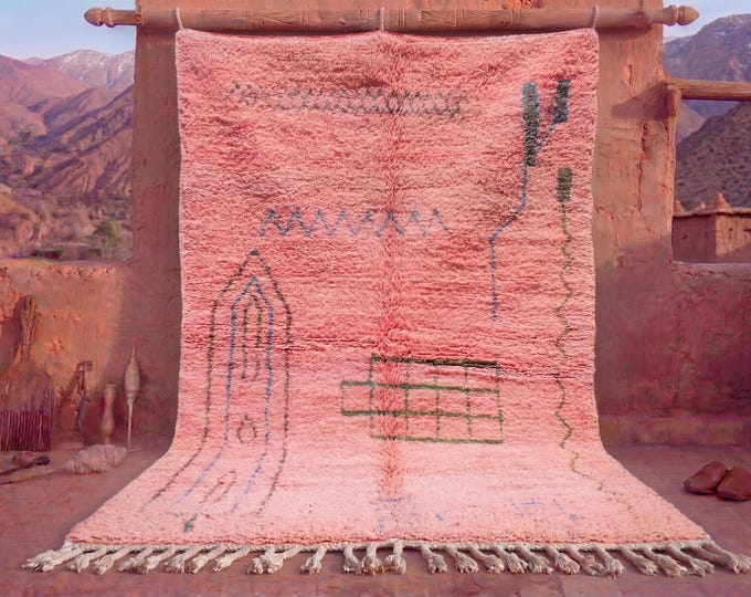 Authentic Moroccan Rug, Custom Fabulous Boujad Rug, Azilal rug, Abstract Multicolored Carpet, Handmade Moroccan Rug, Bohemian Rug