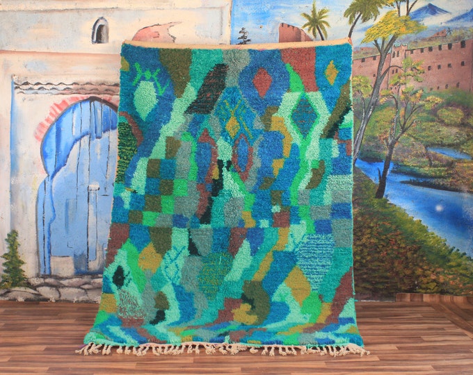 Boujaad Moroccan Rug, Custom Rugs For Living Room, Midcentury Modern Decor, Soft Area Rug, Handmade Home Decor, Morrocan Rug Bohemian