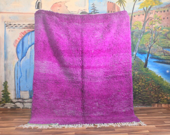 Moroccan Purple rug, Beni ourain Purple rug, wool berber rug, Custom rug, handmade rug, Genuine lamb wool, Purple carpet, Wool rug