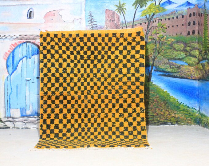 Moroccan Berber Checkered rug, Morocco checker rug, large Morrocan checkerboard rug