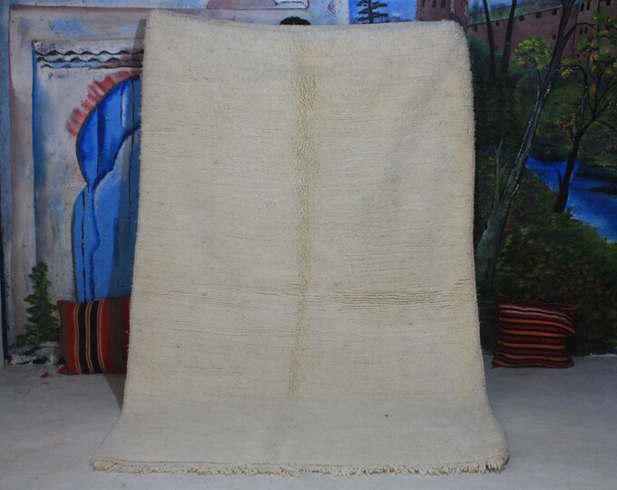 moroccan rug custom beni ouarain - authentic beni ourain rug, moroccan beni rug, natural wool area rug, handmade furniture