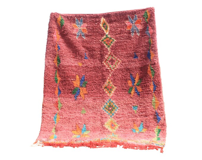 custom fabulous boujad rug, authentic moroccan rug, azilal rug, abstract multicolored carpet, handmade furniture, bohemian rug