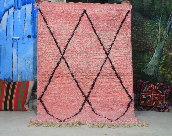 moroccan rug custom beni ouarain - authentic beni ourain rug, moroccan beni rug, natural wool area rug, handmade furniture